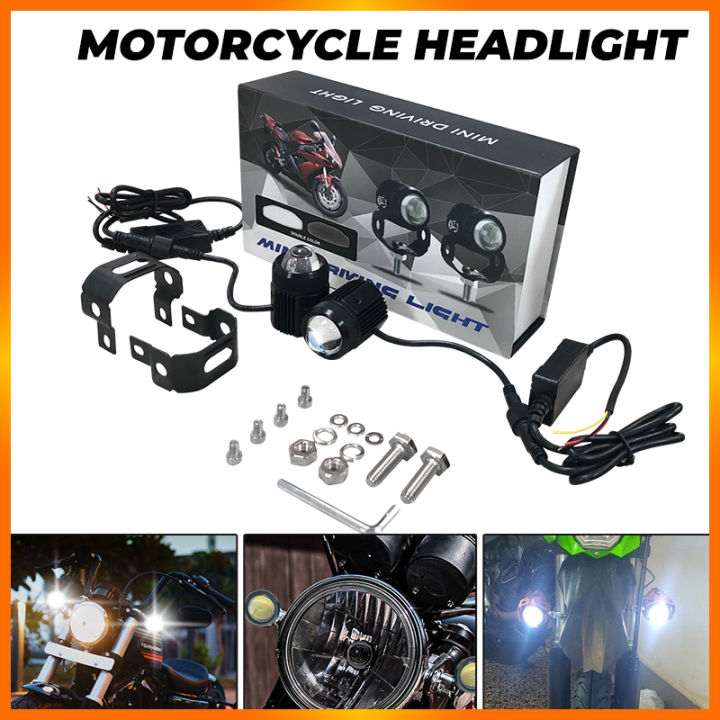 E M 2Pcs Mini Driving Light High And Low Yellow White LED Aniti Fog