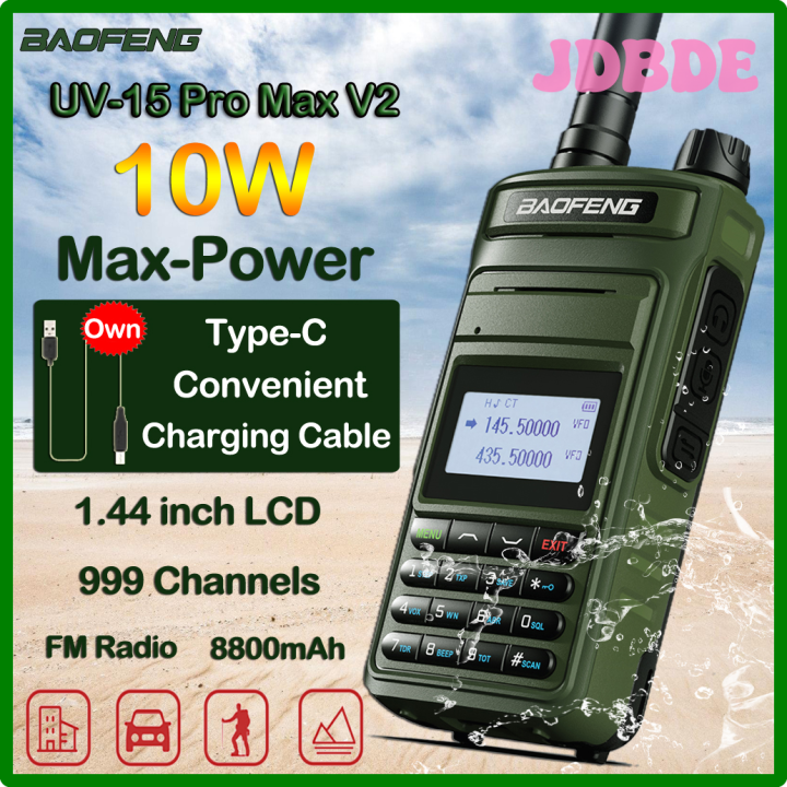 Jdbde Uv Pro Max V V W Military Walkie Talkie Ham Radio Baofeng