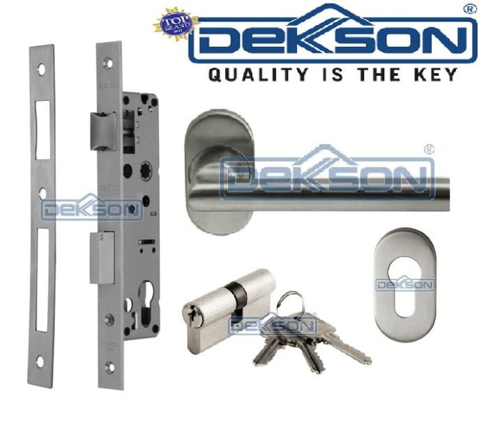 Set Kunci Pintu Aluminium Dekkson Silinder Hdl Knob Kunci Dekson