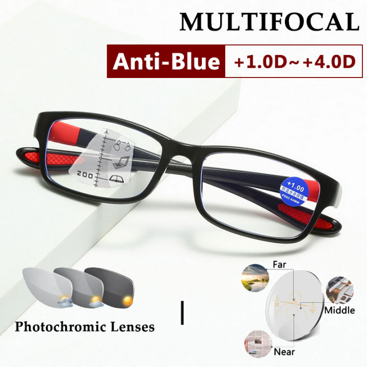 Tr Progressive Multifocal Reading Glasses Photochromic Far Sight