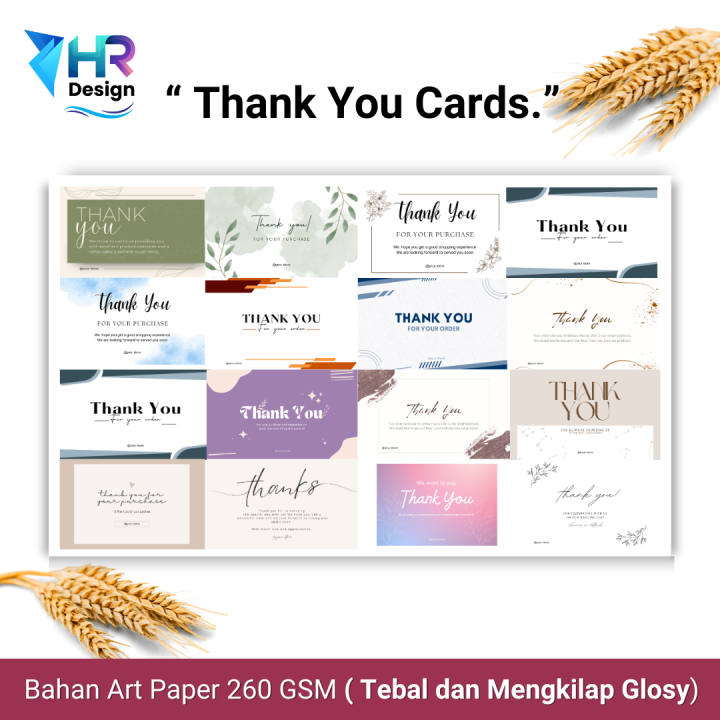 Kartu Ucapan Terimakasih ISI 50 Pcs Thank You Card Kartu Ucapan