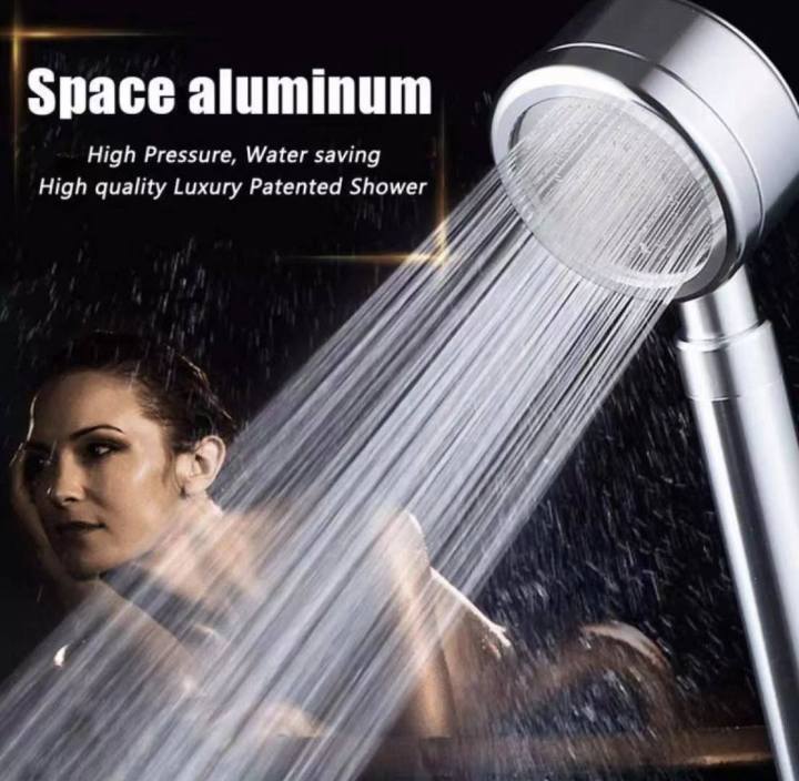 Sus Stainless Steel Space Aluminum Shower Head High Pressure