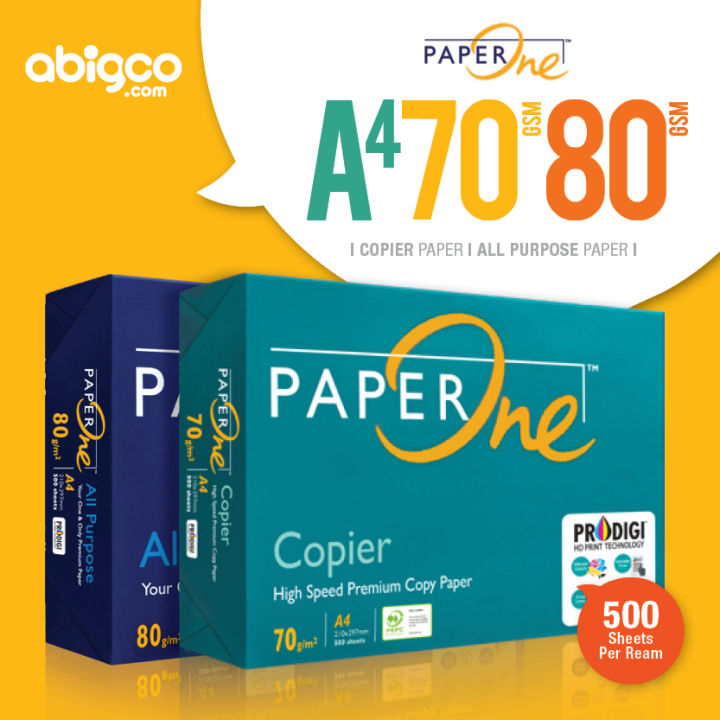 Abigco A4 Copier Paper PaperOne 70gsm 80gsm Lazada Singapore