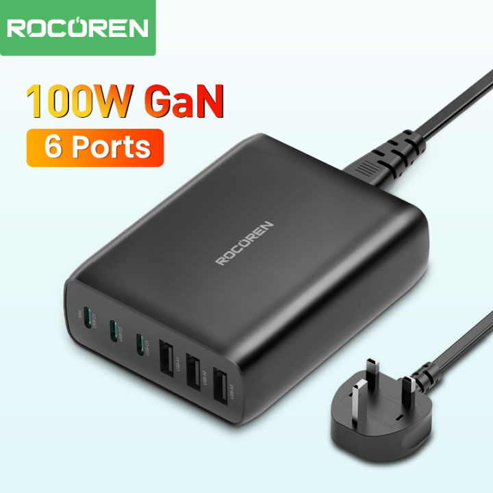 Rocoren W Gan Charger Ports Usb Type C Pd Fast Charger Quick