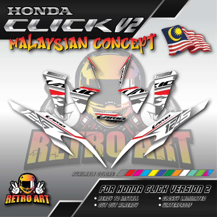 Honda Click Game Changer V Camouflage Malaysian Concept Decals