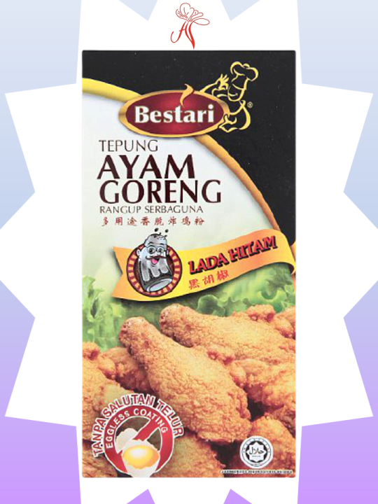 Bestari Crispy Fried Chicken Coating Mix Black Pepper 150gm Tepung