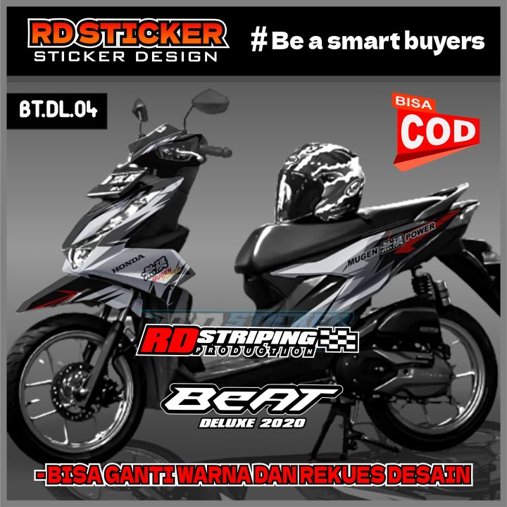 Decal Striping Aksesoris Motor BEAT Deluxe FULL BODY DESAIN TERBARU