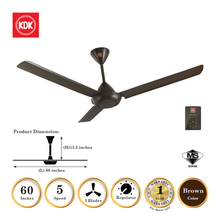 KDK K15V0 3 Blades Regulator Ceiling Fan 60 Twin Pack Lazada