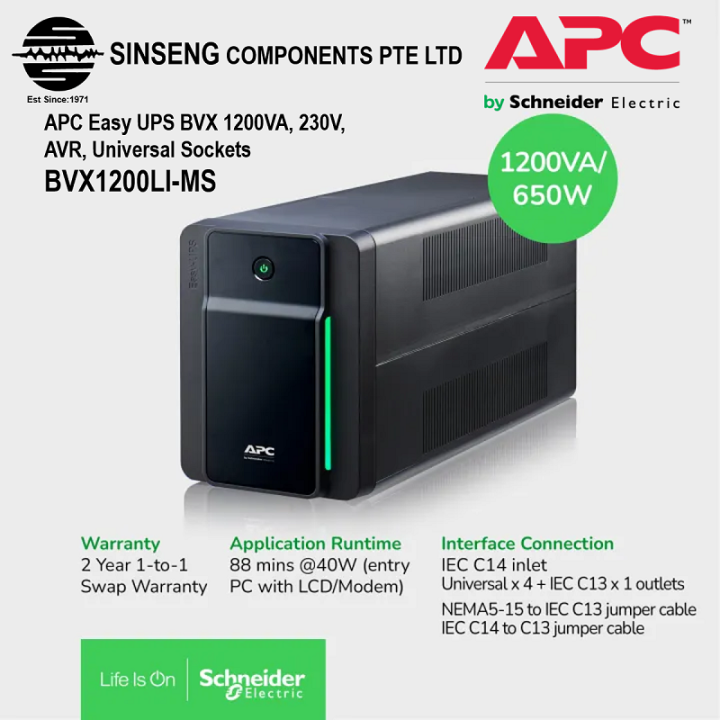 Apc Bvx Li Ms Easy Ups Bvx Va V Avr Universal Sockets