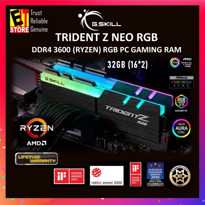 G Skill Trident Z Neo Rgb For Amd Ryzen Gb X Gb Ddr Mhz Pc