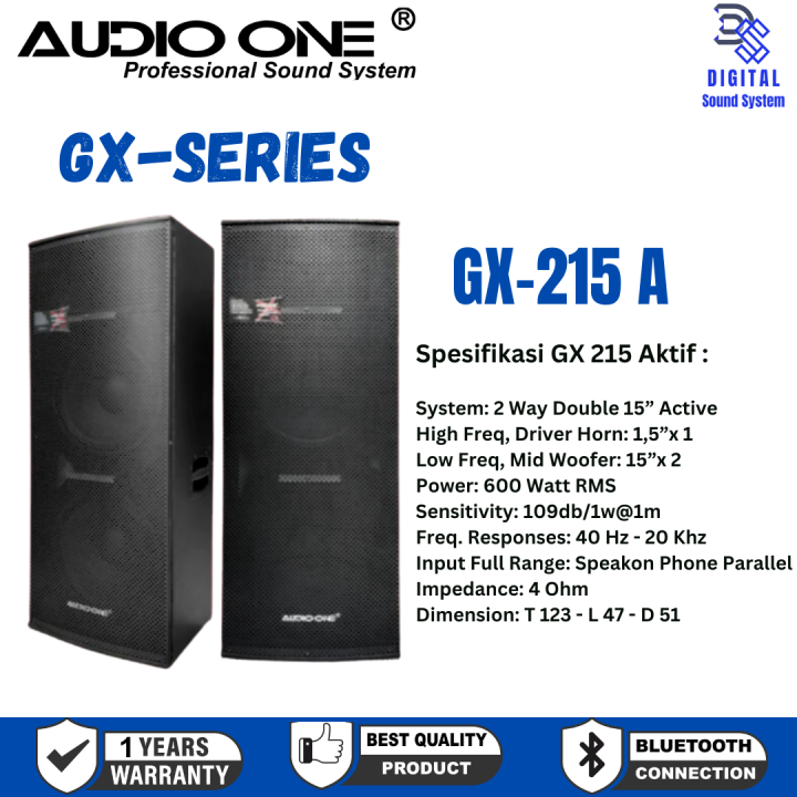 Speaker Double Fullrange Audio One GX Series 215 Speaker Lapangan 15