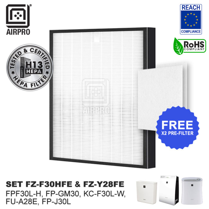 Airpro Sharp Fz F Hfe Fz Y Fe Air Purifier H Hepa Filter For Fpf L