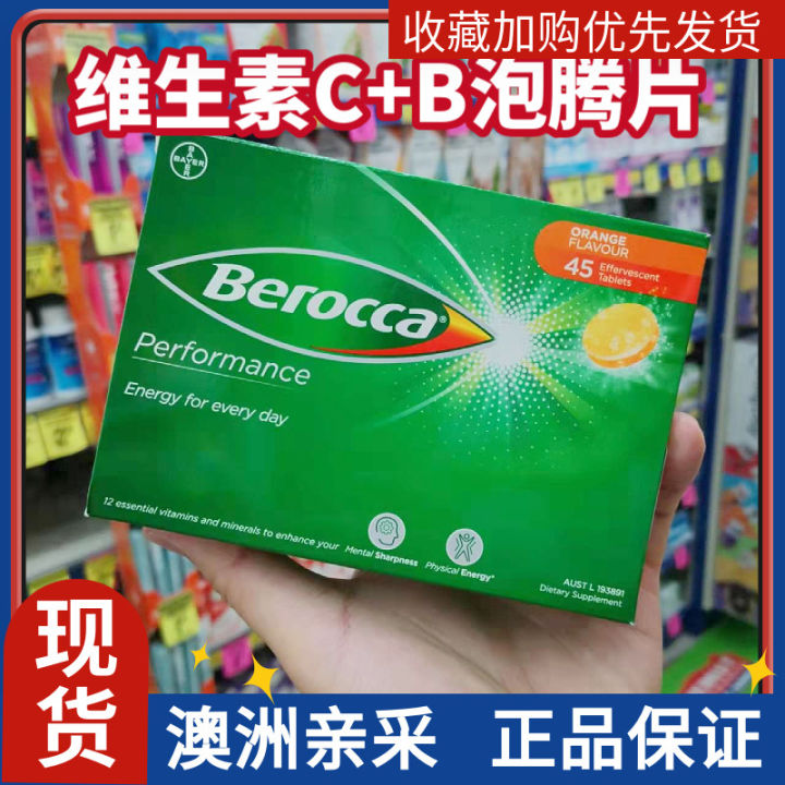 Vb Vc Effervescent Tablets Berocca Vitamin C Australia Bayer