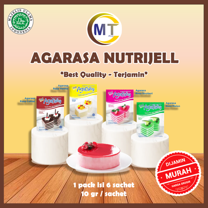 Agar Rasa Nutrijel 1 Pack Agarasa Sachet Rasa Coklat Vanila