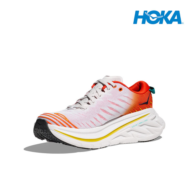 Hoka Men Bondi X Running Shoes Blanc De Blanc Flame Lazada Co Th