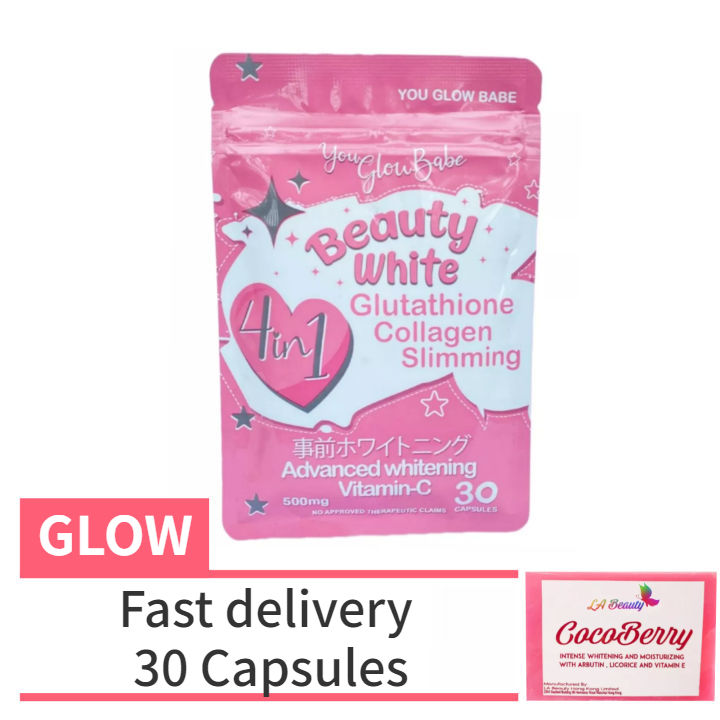 Authentic YOU GLOW BABE COLLAGEN GLUTATHIONE BEAUTY WHITE Capsule 30