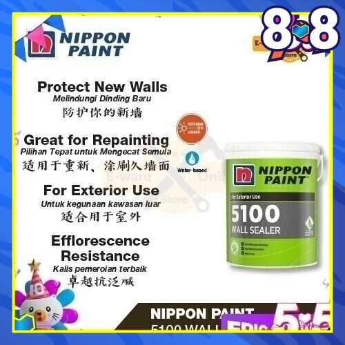 Nippon Paint L Exterior Wall Sealer Cat Undercoat Dinding Water