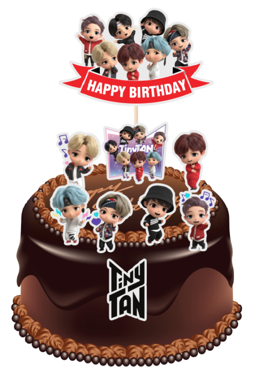 Tinytan Bts Cake Topper Lazada