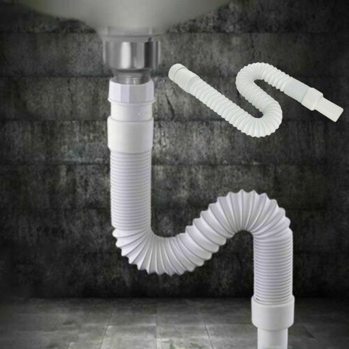 Flexible Plastic Basin Sink Waste Pipe Trap Cm Bathroom Kitchen