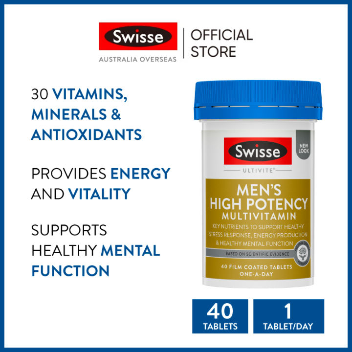 Swisse Men S High Potency Multivitamin 40 Tablets EXP 01 2026 Lazada