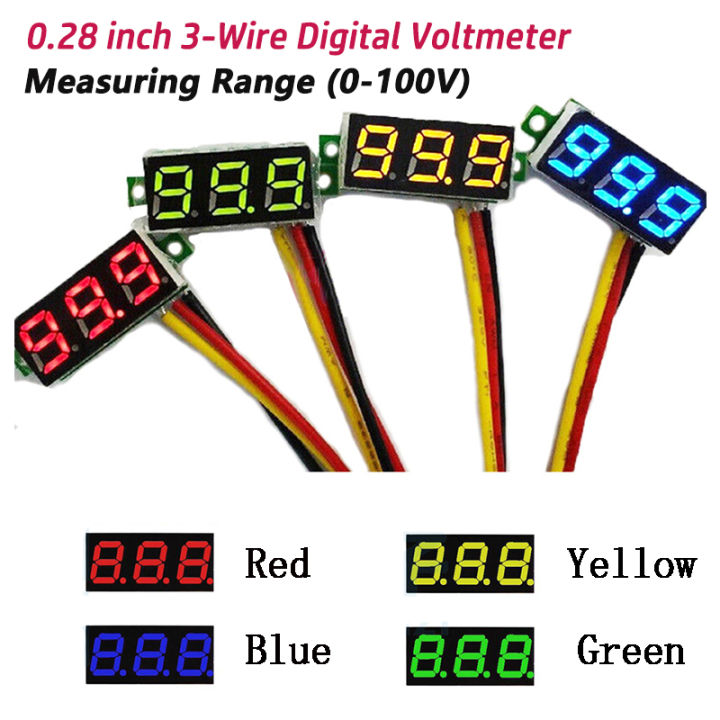 0 28 Inch Mini Digital Voltmeter Voltage Tester Meter DC 2 5V 30V 0