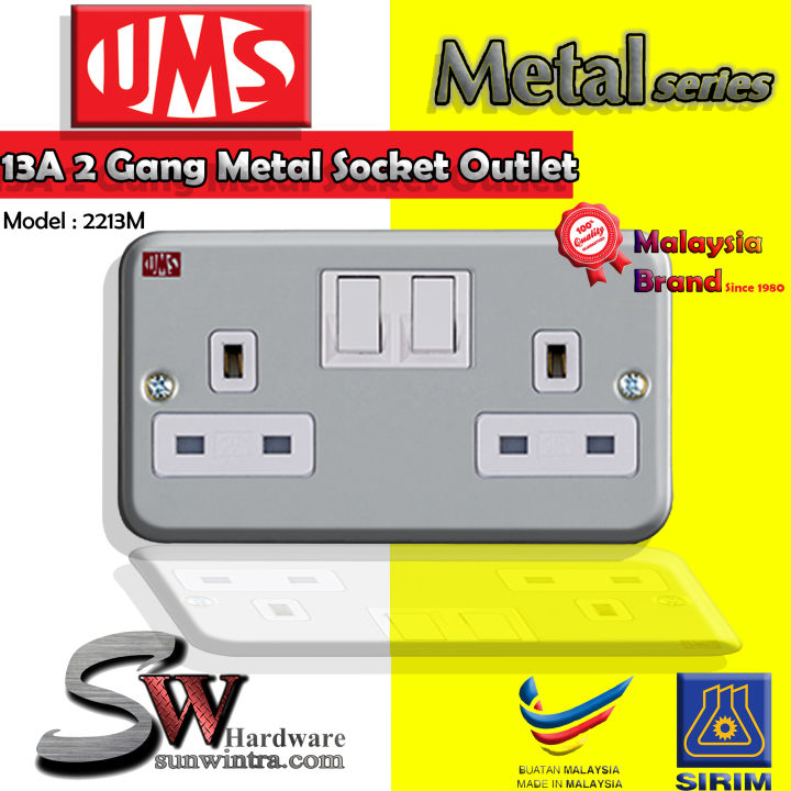 Ums M A Gang Metal Clad Switched Socket Outlet Sirim Lazada