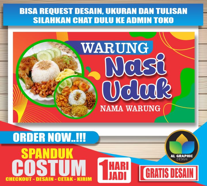 Banner Spanduk Nasi Uduk Free Desain Lazada Indonesia