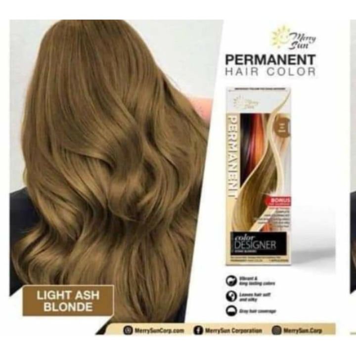 Light Ash Blonde Permanent Hair Color By Merry Sun Original Lazada Ph