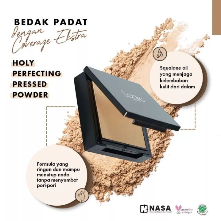 Looke Holy Perfecting Pressed Powder Bedak Padat Dengan Squalene