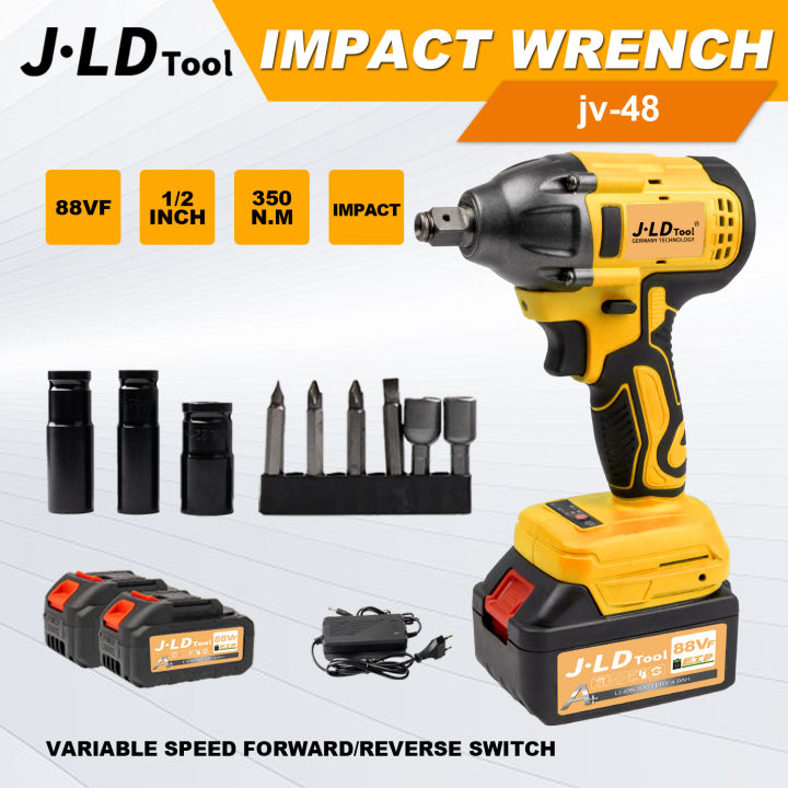 JLD 88vf Brushless Impact Wrench 1 2 Inch Chuck Impact Wrench Heavy