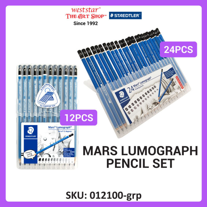 Weststar Tas Staedtler Mars Lumograph Pencil Set Of Pcs Pcs