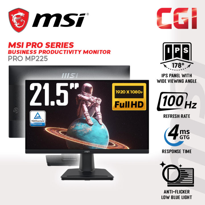 MSI 21 5 Pro MP225 IPS FHD 100Hz 1ms Eyes Ergo Business And