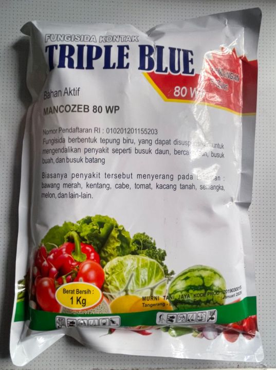 Triple Blue 1 Kg Fungisida Triple Blue 80wp Lazada Indonesia