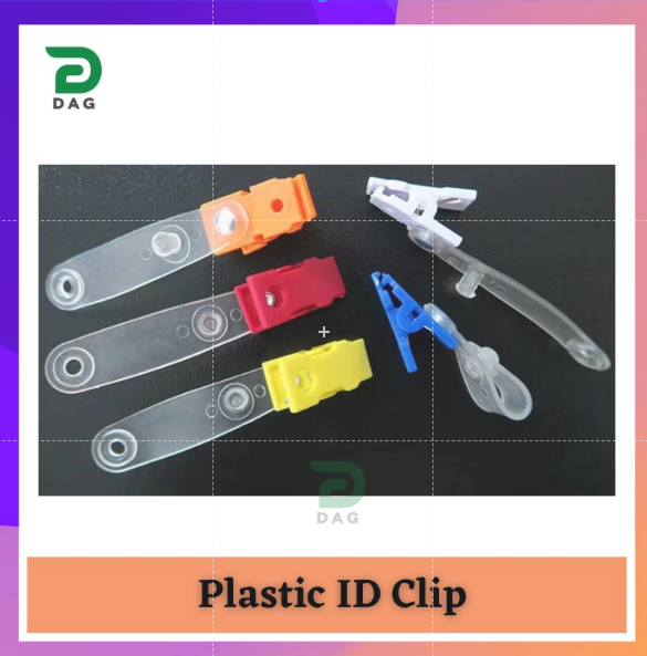 Metal Clip For Id Cards Id Clip Holder Plastic Color Pcs Pack