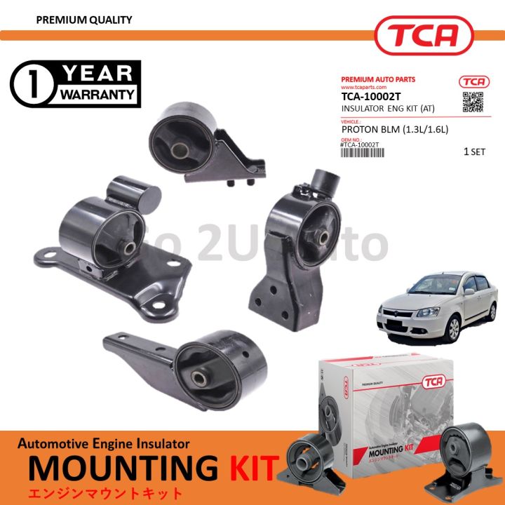 TCA BRAND ENGINE MOUNTING 1 SET 4PCS TCA 10002T PROTON SAGA BLM 1 3 1