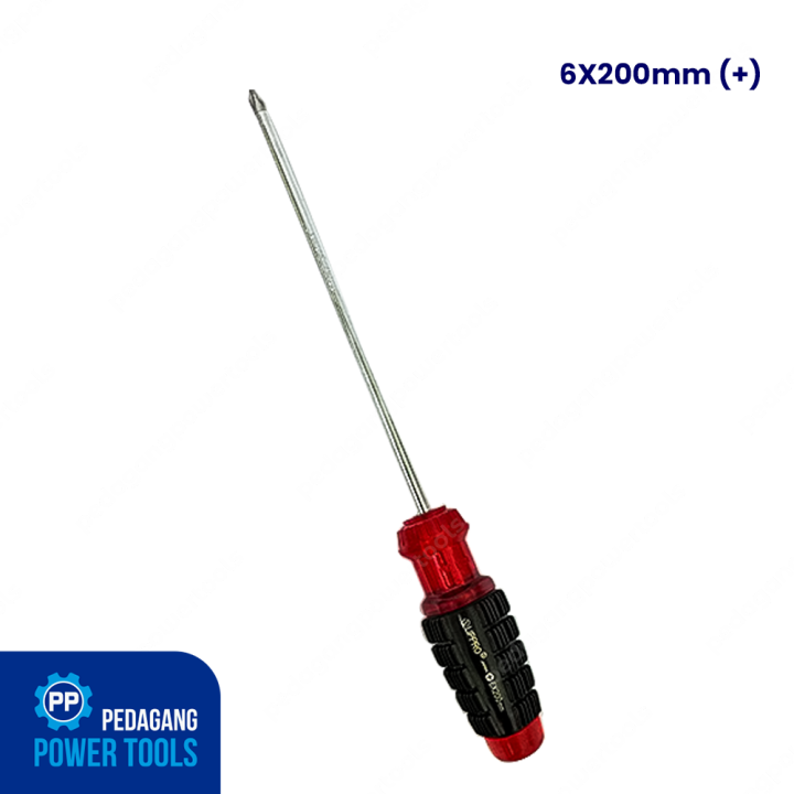 Lippro Obeng Plus Inch Gagang Karet Ph X Mm Screwdriver Kembang