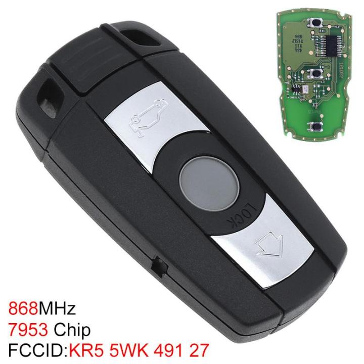 Mhz Buttons Keyless Remote Key With Chip Fit For Bmw Cas