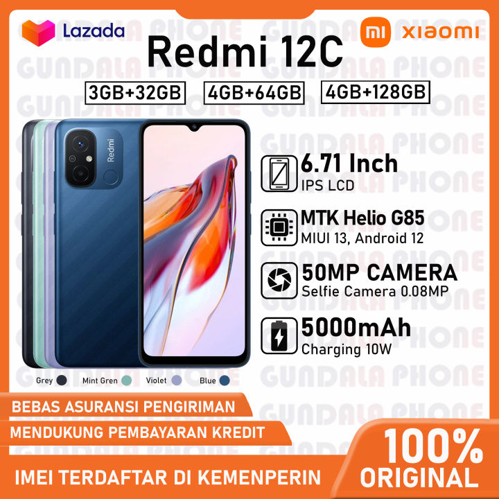 Xiaomi REDMI 12C Dual Camera 50MP Garansi Resmi Lazada Indonesia