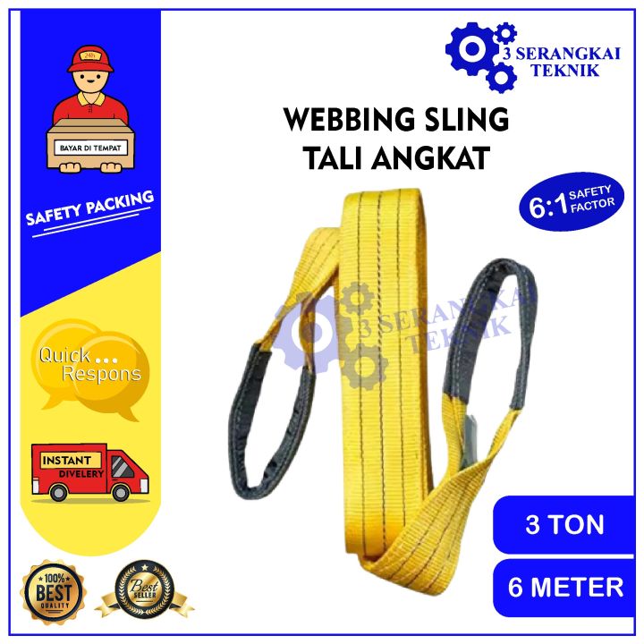 Webbing Sling Ton X Meter Lifting Belt Tali Angkat Lazada