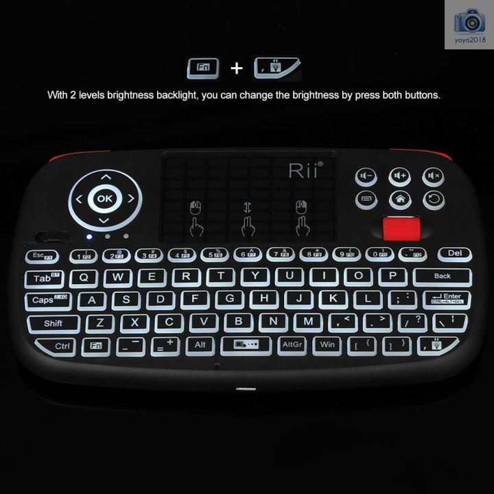 Rii I4 Mini Wireless Keyboard Bluetooth 2 4GHz Dual Modes Handheld