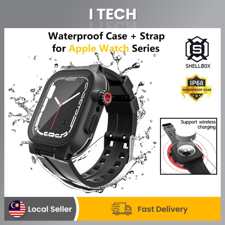 I TECH SHELLBOX IP68 Waterproof Silicone Sport Band Strap With Sport