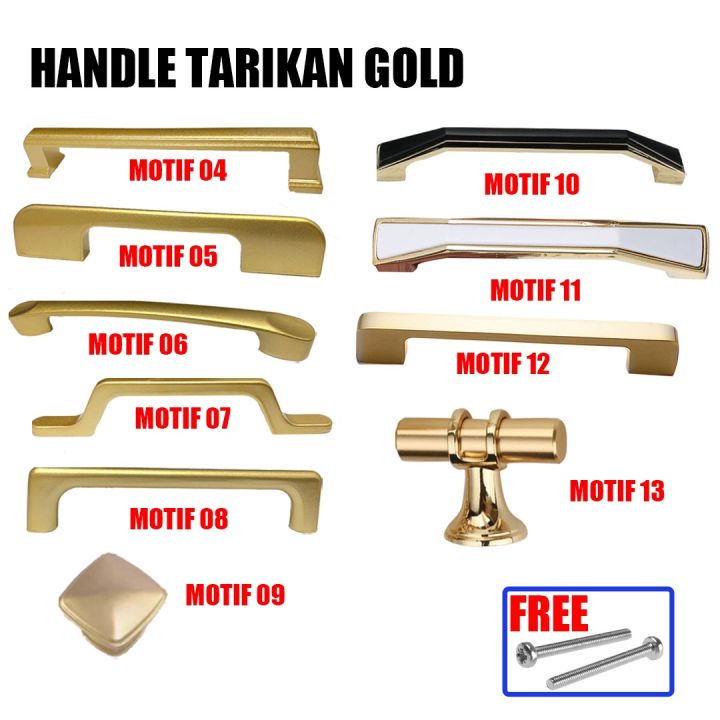 Handel Handle Emas Gold Tarikan Laci Lemari Gold Lazada Indonesia