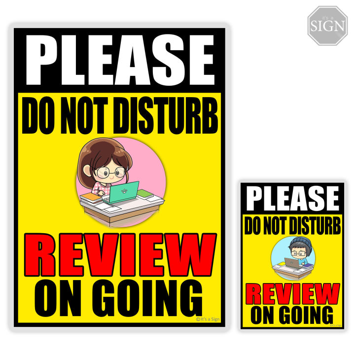 Review On Going Do Not Disturb Laminated Signage A4 Size Lazada PH