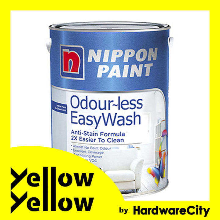 Nippon Paint Odour Less EasyWash 5L ALL COLORS AVAILABLE Lazada