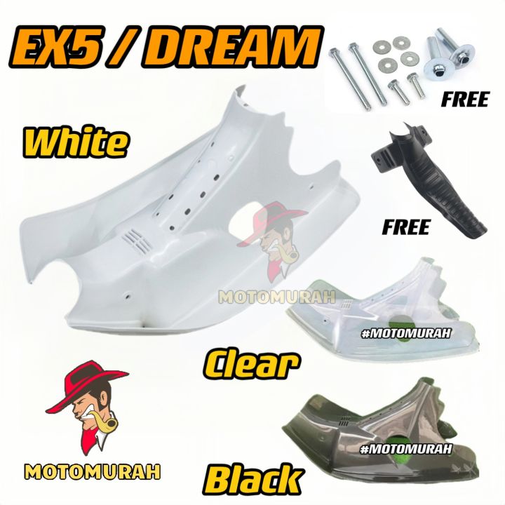 KEPAK EX5 DREAM FREE RUBBER SCREW Leg Shield FRONT COVER WHITE CLEAR