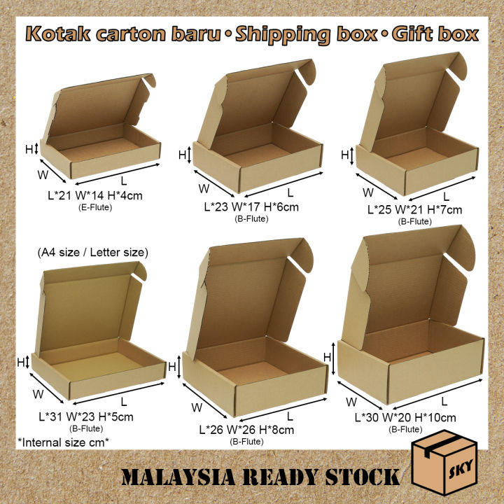 Kotak Baru Carton Box Shipping Box Courier Box Packing Box Packaging