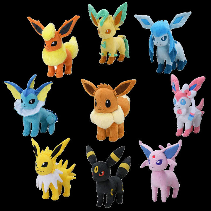 Cute Pokemon Plush Toys Eevee Evolution Sylveon Flareon Jolteon Umbreon