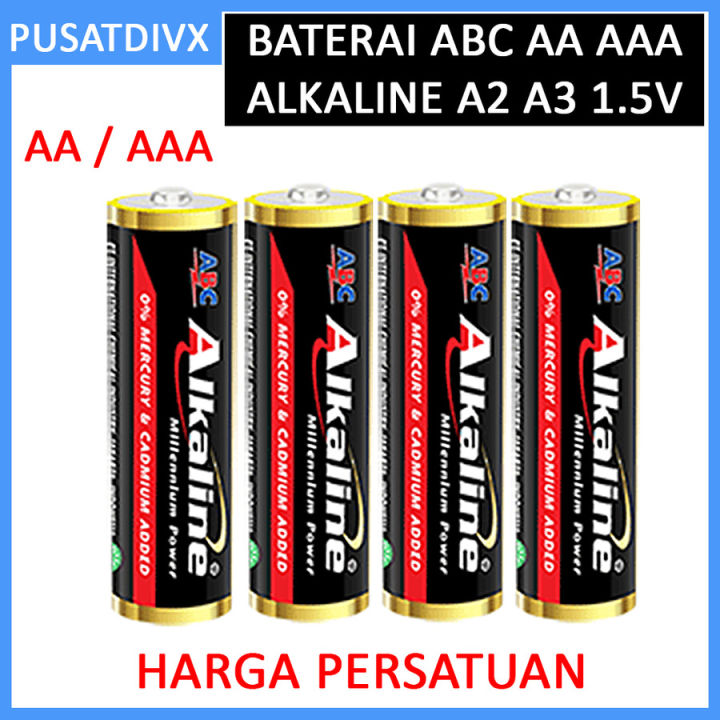 BATERAI ABC ALKALINE AA AAA A2 A3 1 5V BATTERY BATRE BATREI DRY CELL