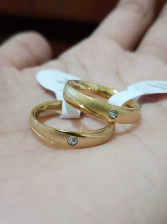 Cincin Untuk Pernikahan Tunangan Atau Hadiah Bahan Titanium Warna