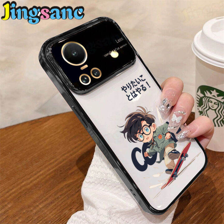 Jingsanc vỏ trong suốt cho Oppo RENO 10 5G RENO 10 Pro 5g tầm nhìn rộng